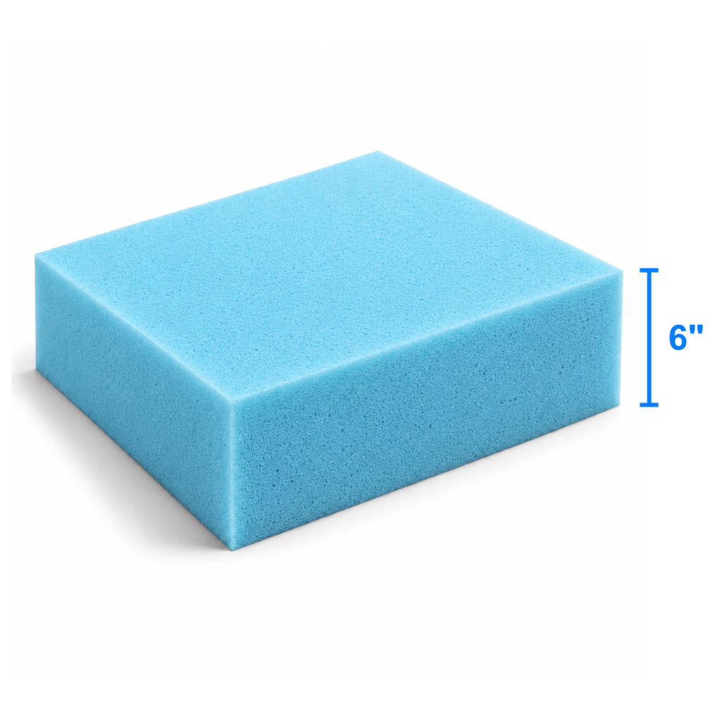 Azuva foam sheet measured thickness 6 inch
