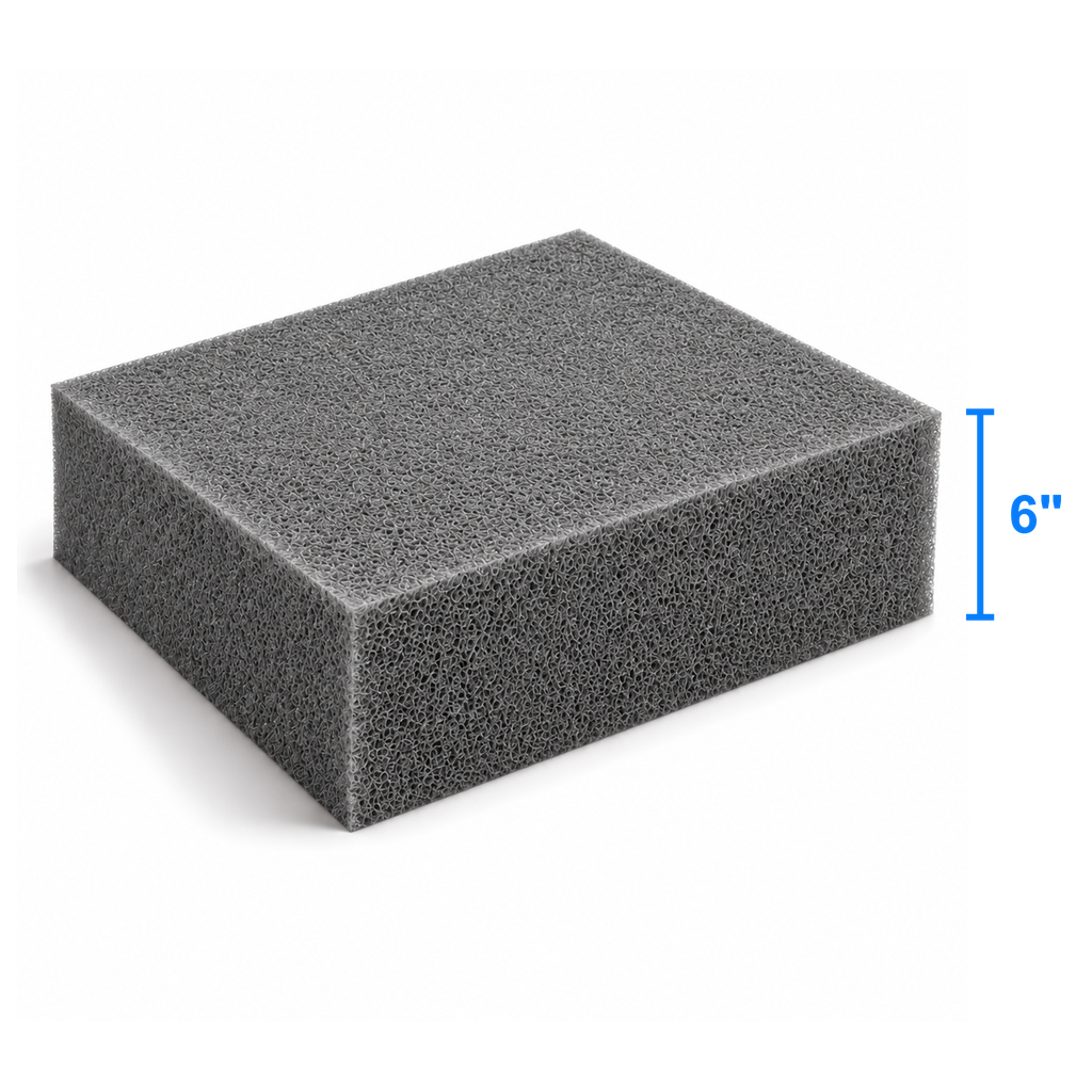 Carbon Light foam sheet measured thickness 6 inch