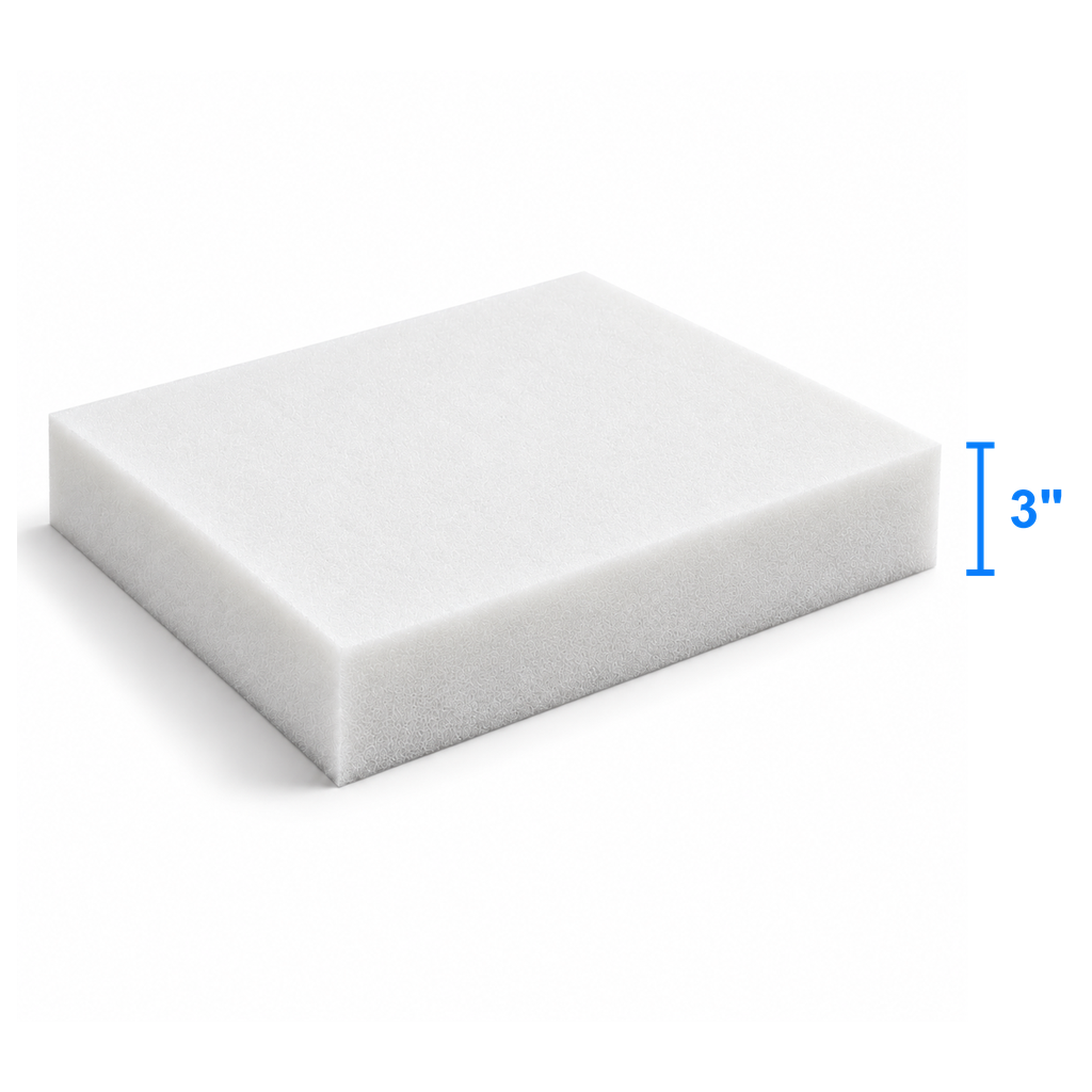 AuraCore foam sheet measured thickness 3 inch