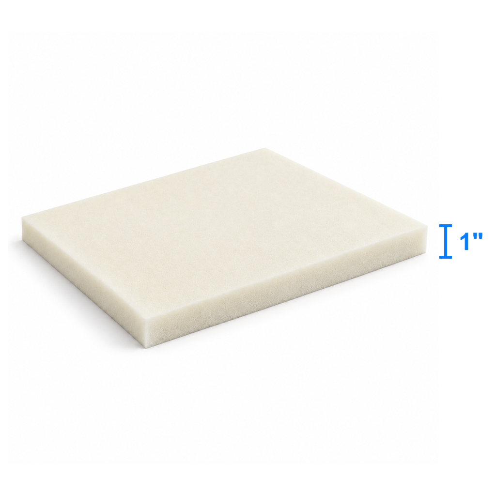 AuraLite foam sheet measured thickness 1 inch