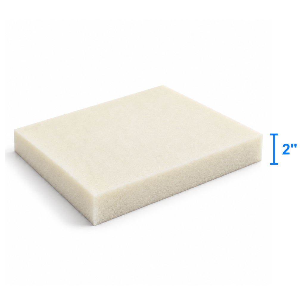 AuraLite foam sheet measured thickness 2 inch