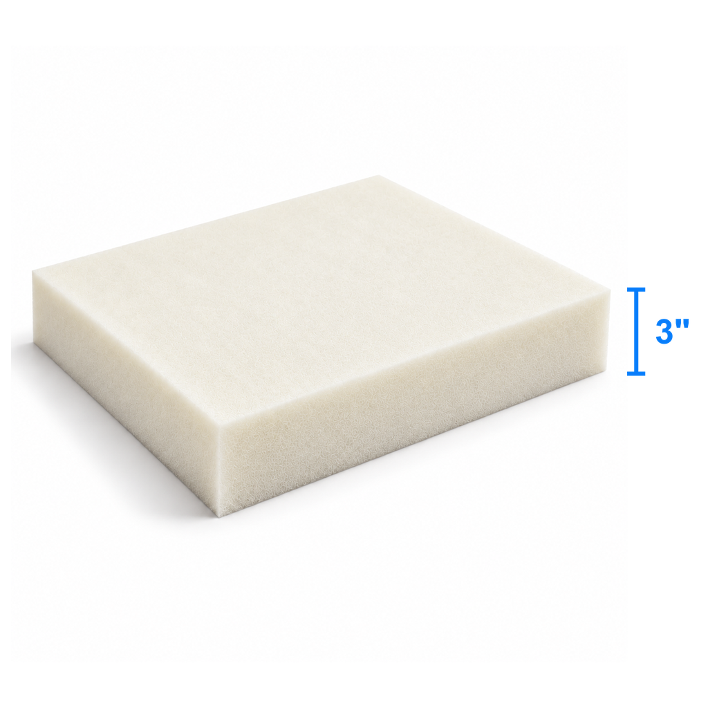 AuraLite foam sheet measured thickness 3 inch
