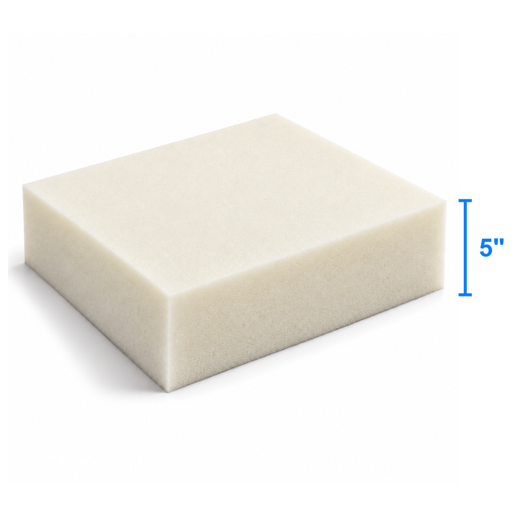 AuraLite foam sheet measured thickness 5 inch