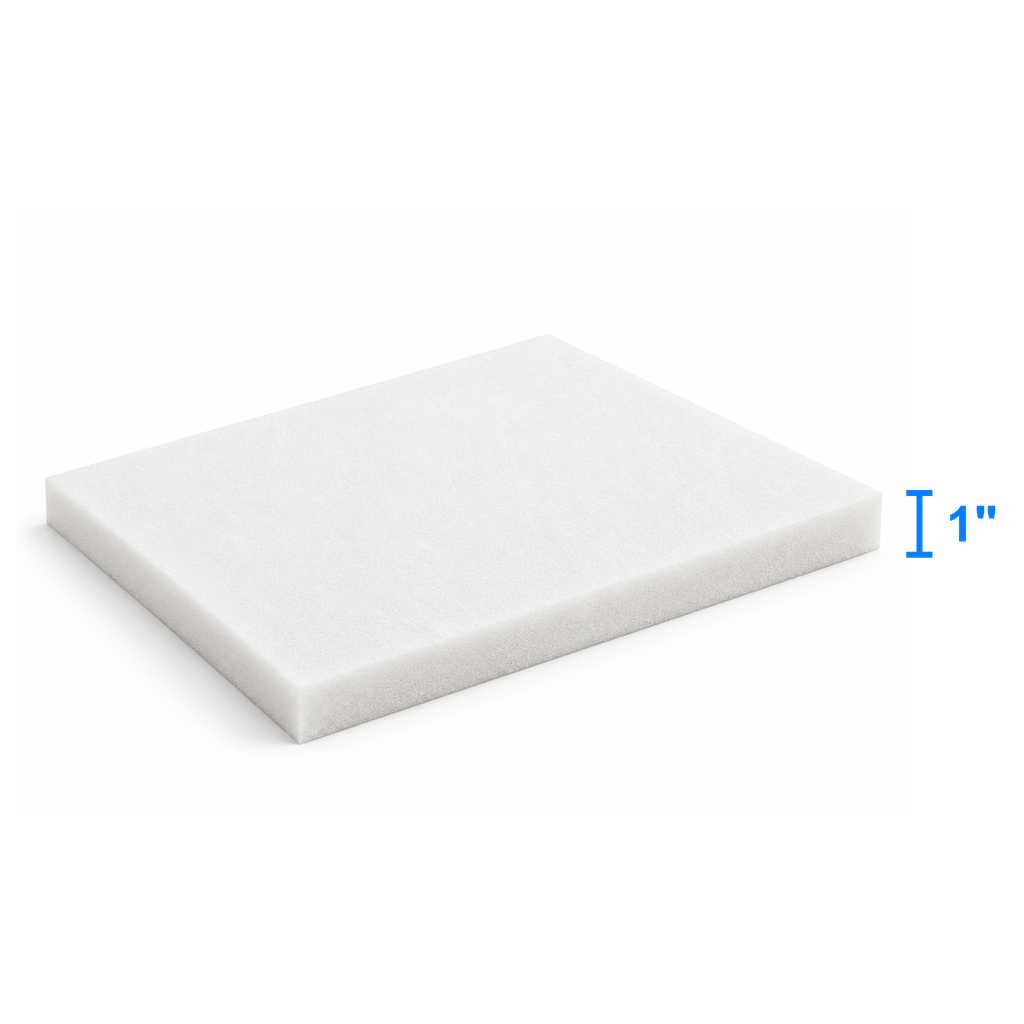 AuraSelect foam sheet measured thickness 1 inch