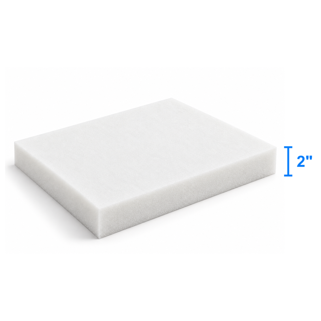 AuraSelect foam sheet measured thickness 2 inch