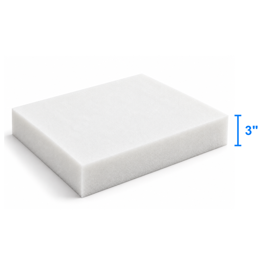 AuraSelect foam sheet measured thickness 3 inch