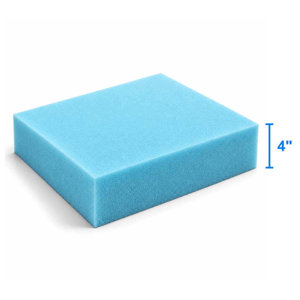 Azuva foam sheet measured thickness 4 inch