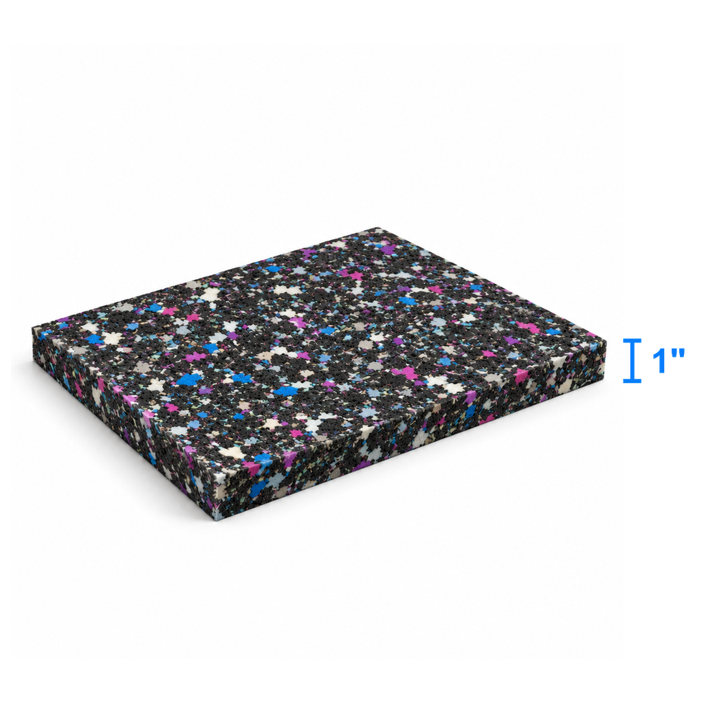 BedRock Dark foam sheet measured thickness 1 inch