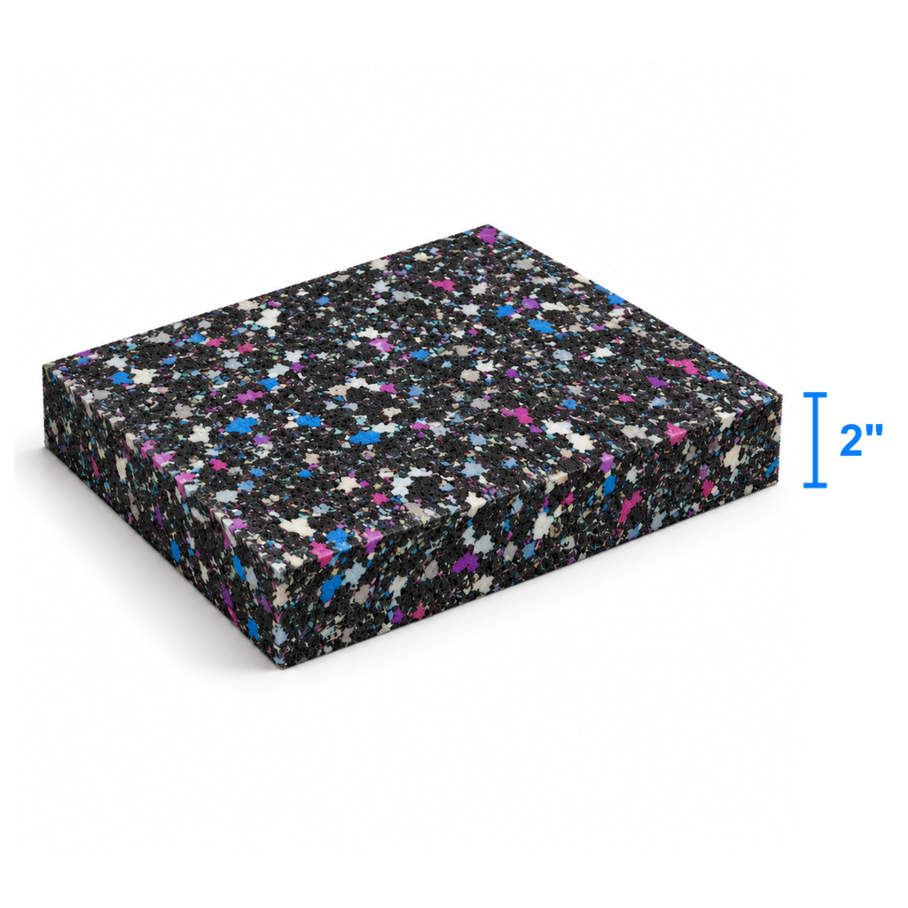 BedRock Dark foam sheet measured thickness 2 inch