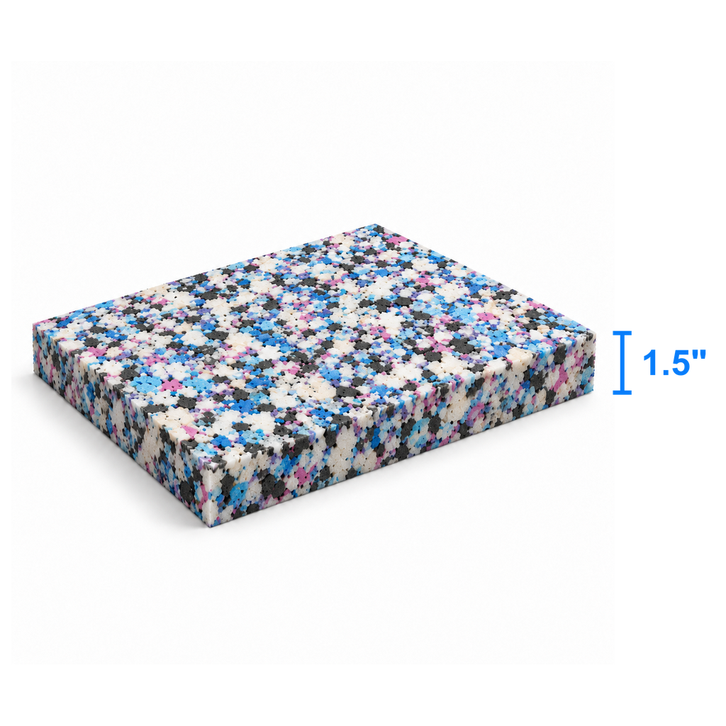 BedRock Light foam sheet measured thickness 1.5 inch