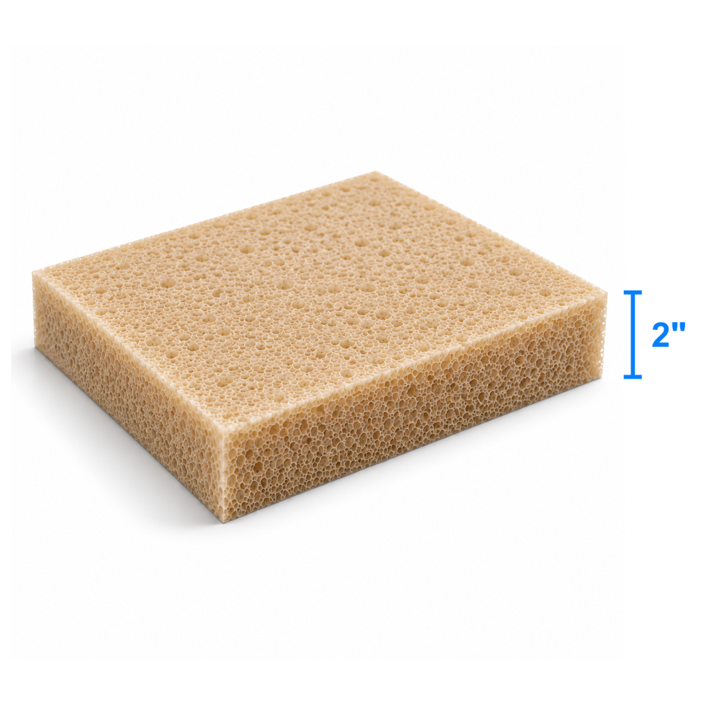 DryFast foam sheet measured thickness 2 inch