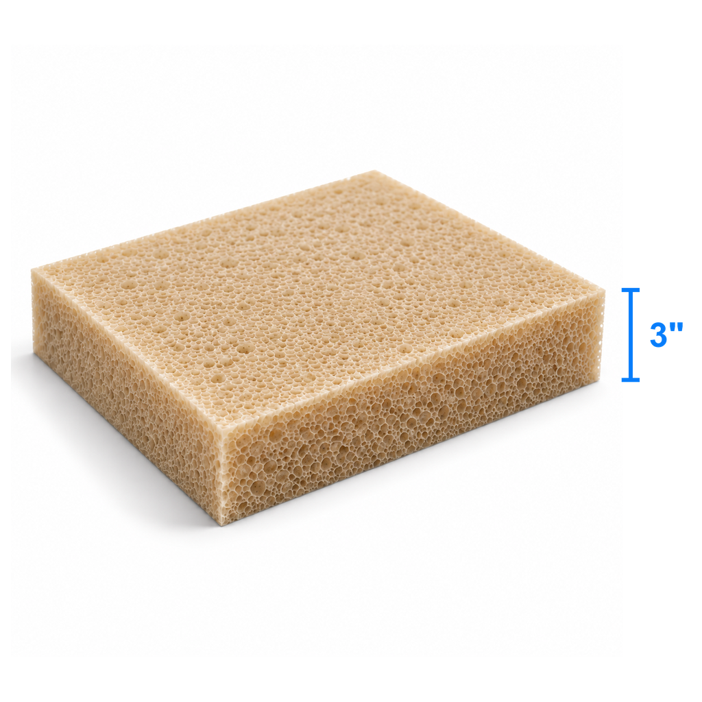 DryFast foam sheet measured thickness 3 inch