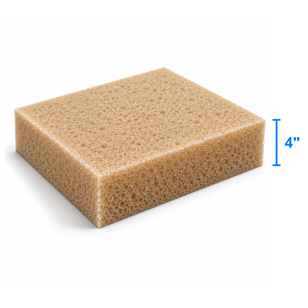 DryFast foam sheet measured thickness 4 inch