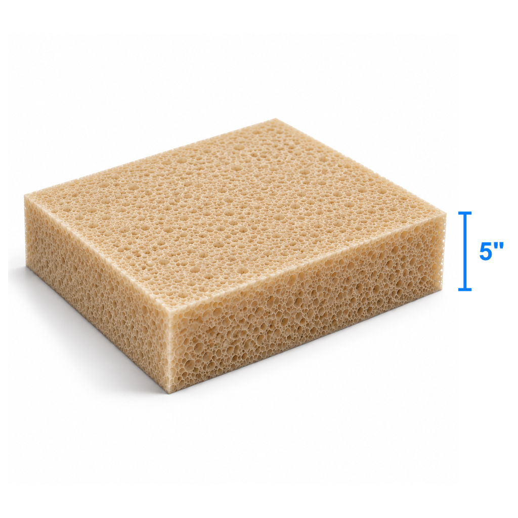DryFast foam sheet measured thickness 5 inch
