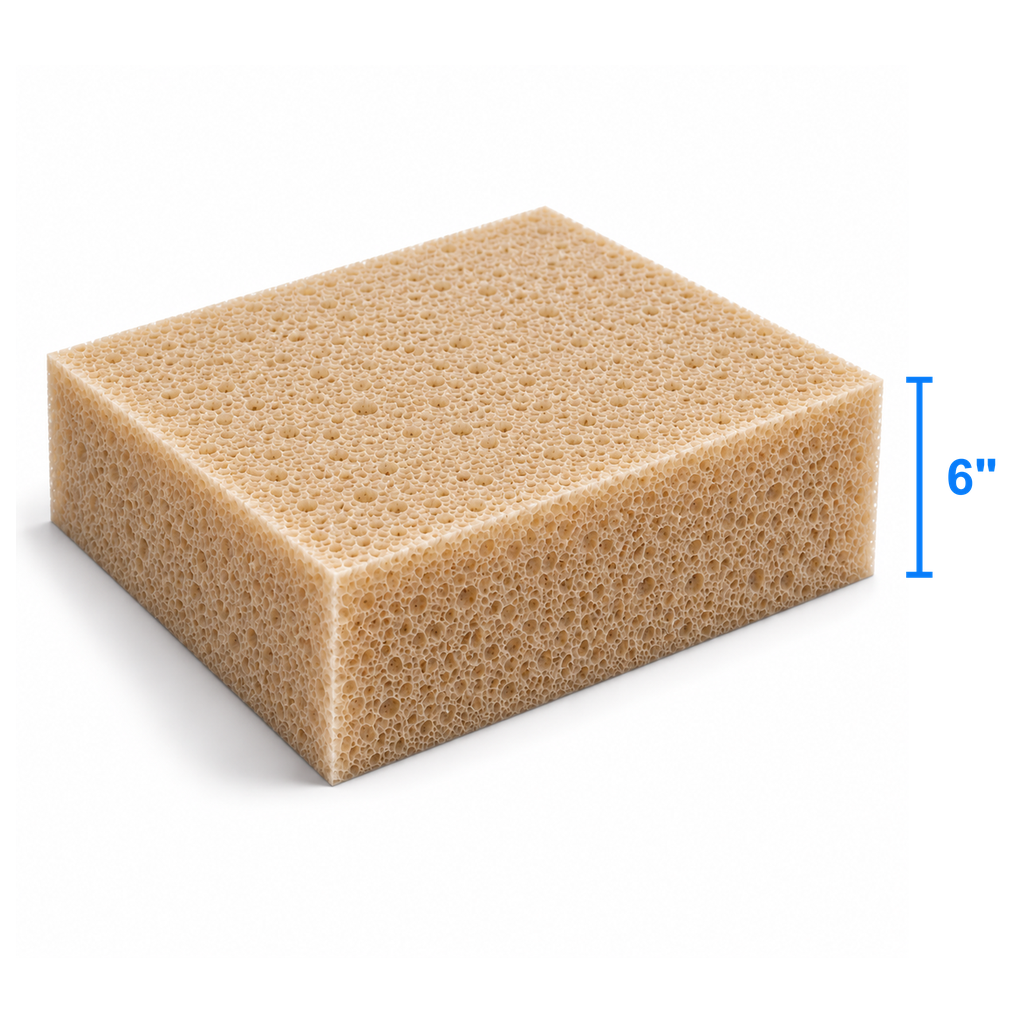 DryFast foam sheet measured thickness 6 inch