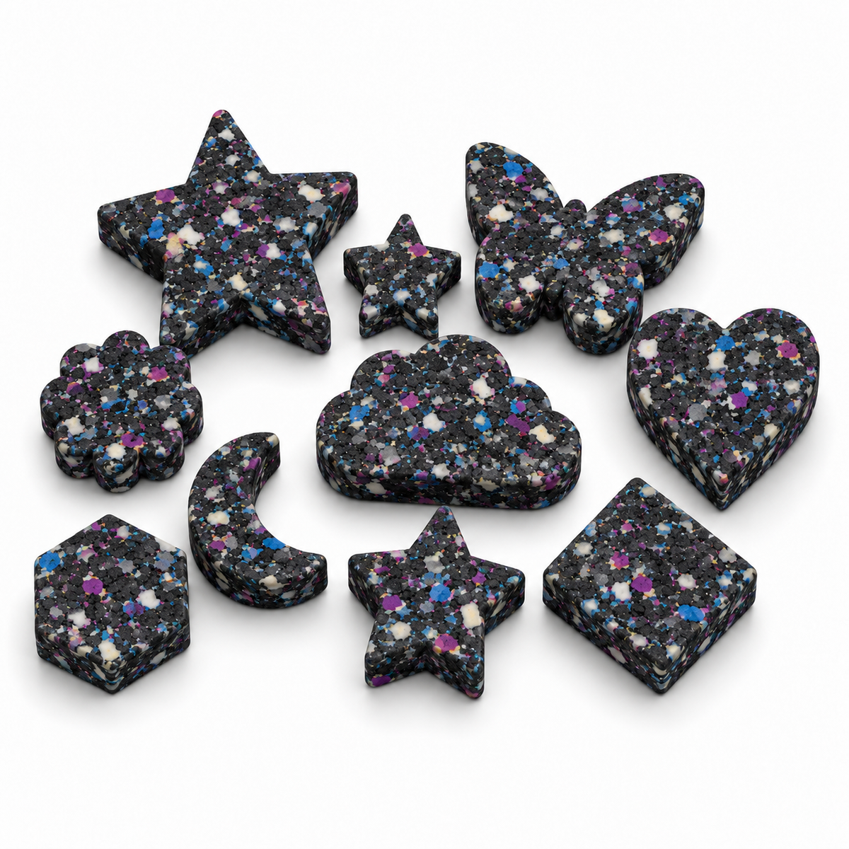 BedRock Dark foam in Patterns shape