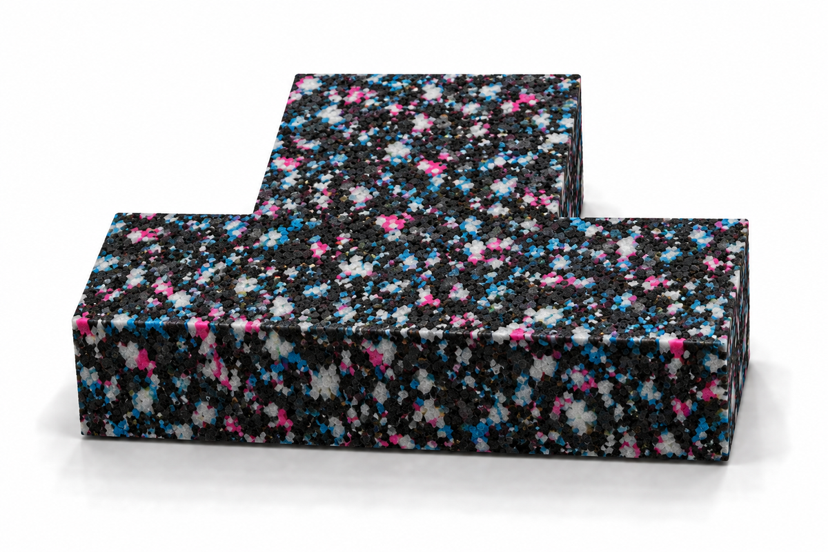 BedRock Dark foam in T Cushion shape