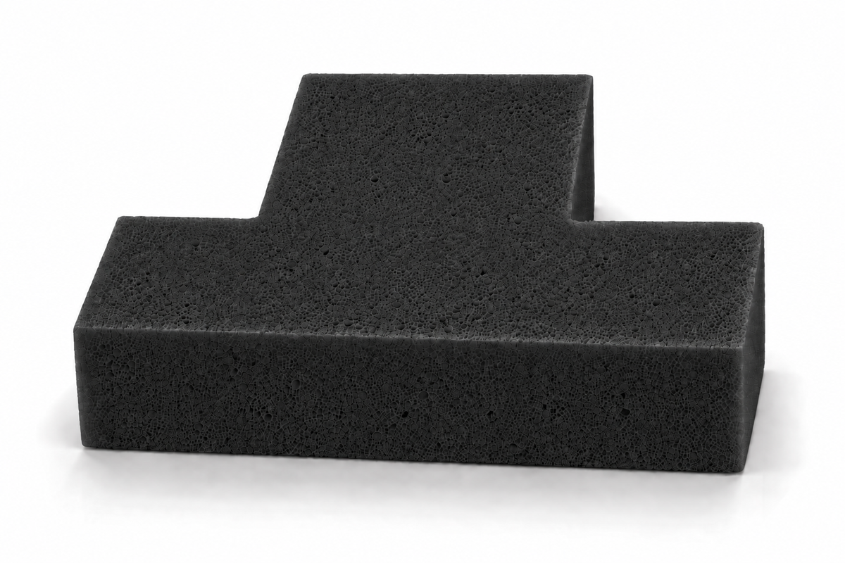 Carbon Dark foam in T Cushion shape