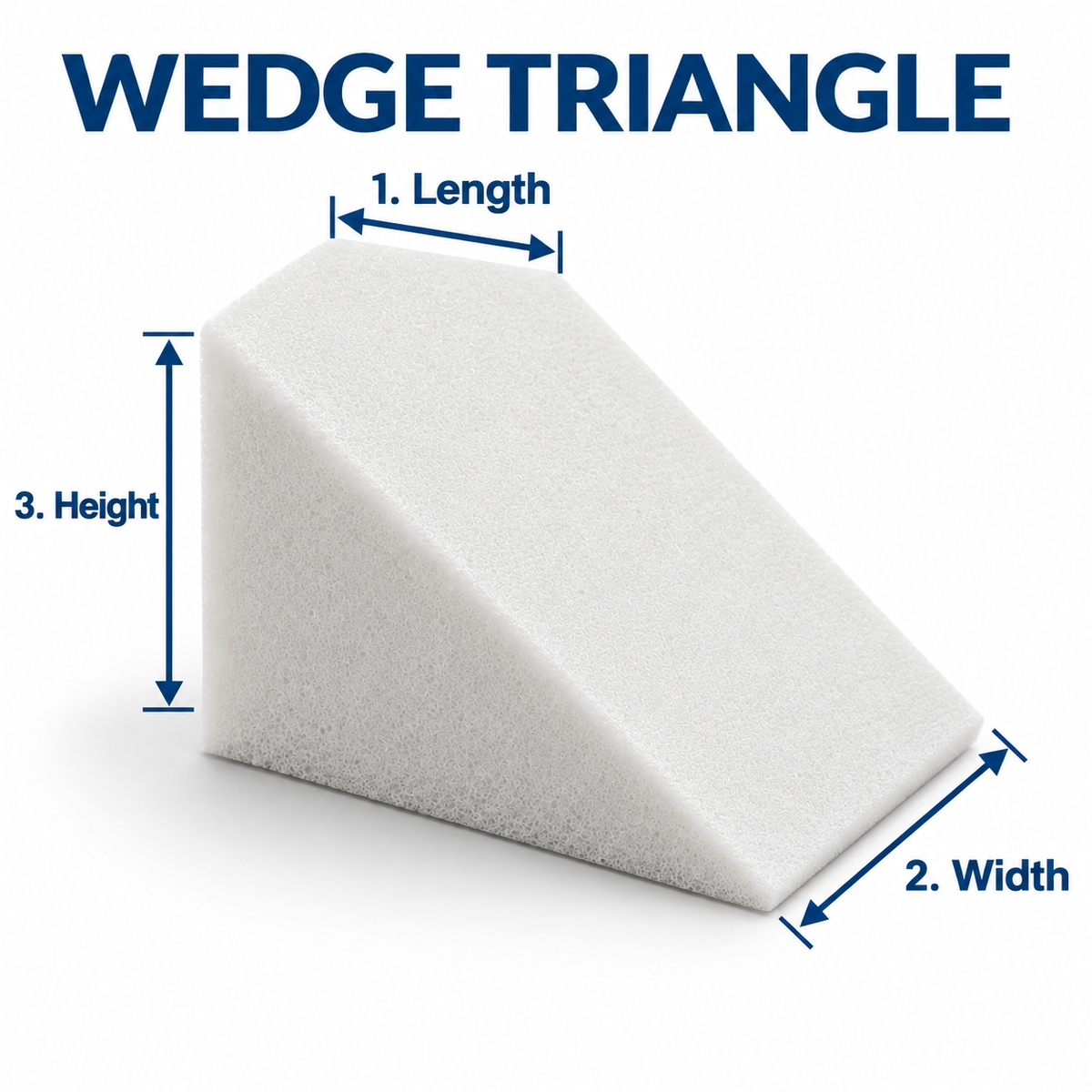 Custom Wedge Triangle Foam measurement guide