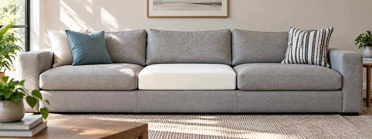 Replacement foam cushions for a couch